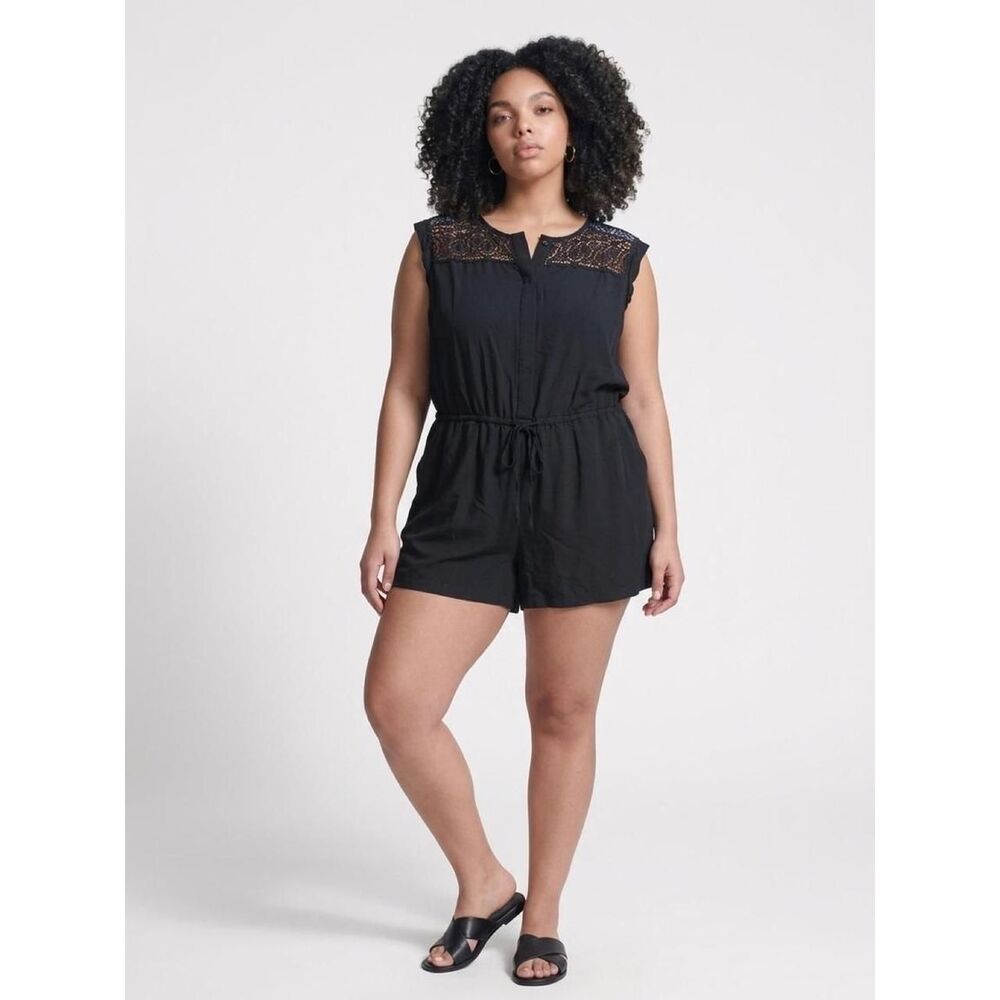 Unbranded Women's Black and Blue Jumpsuit